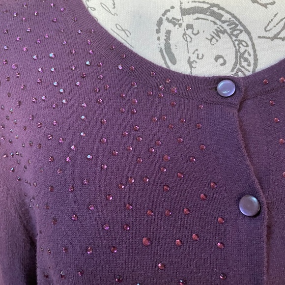 Merona Sweaters - Merona cardigan purple embellished